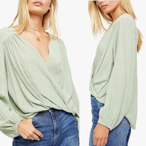 Free People Check On It Wrap Top
